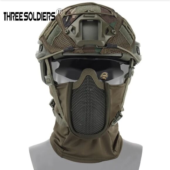 Tactical Face Mask Steel Mesh Balaclava Army Airsoft Paintball Headgear Cover US - Picture 1 of 1
